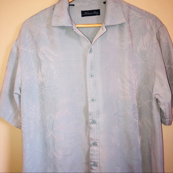 Milano Bay Rayon Short Sleeve Button Down Shirt - Picture 3 of 8